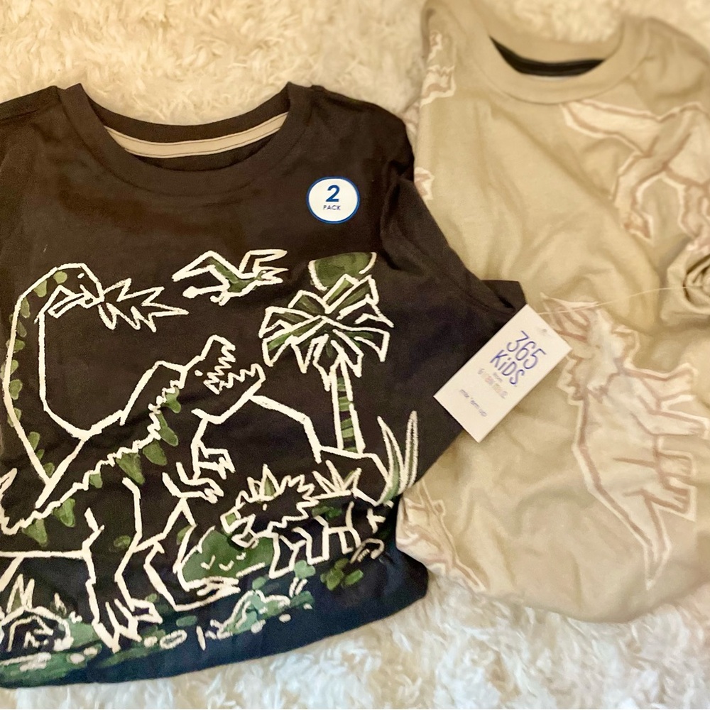 365 Kids by Garanimals Boys Mix and Match Dinosaur‎ Graphic Tees, 2-Piece